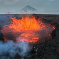 Volcano eruption at Fagradalsfjall next to Litli-Hrútur in Iceland in 2023